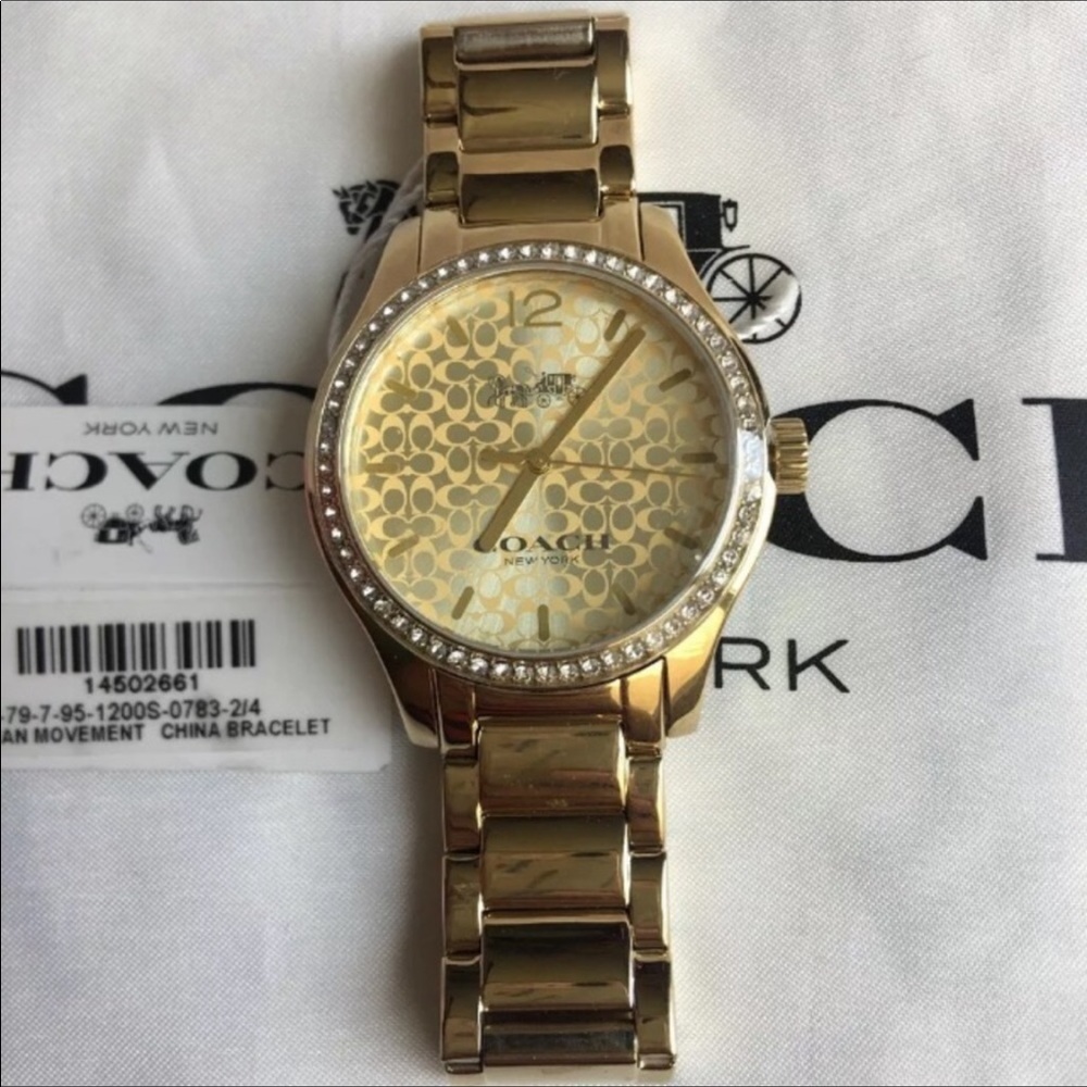 COACH Womens WATCH Maddy GOLD with CRYSTAL… - Picture 3 of 7